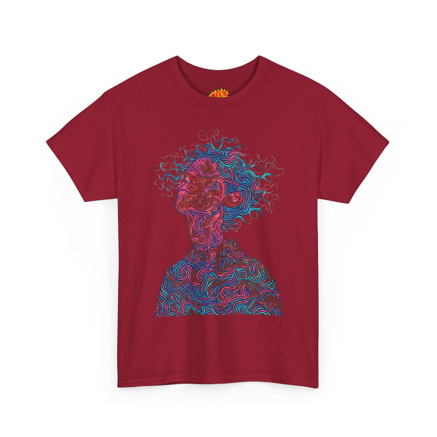 Line Drawing Multicolor Human Graphic Art Tee Shirt *Multiple Colors*