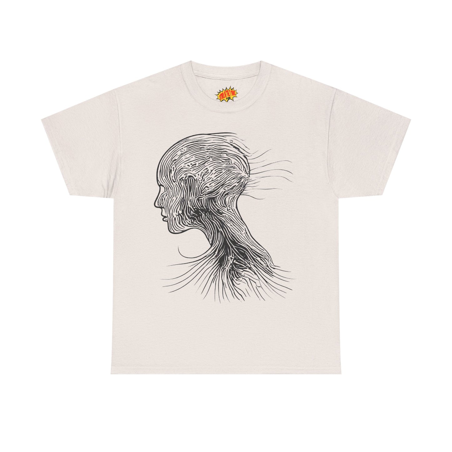 Face Silhouette Line Drawing Graphic Art Tee Shirt *Multiple Colors*