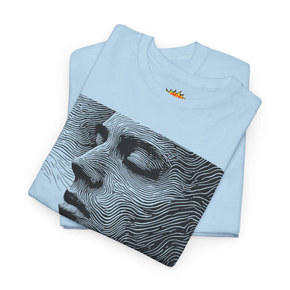 Face Line Drawing Portrait Graphic Art Tee Shirt