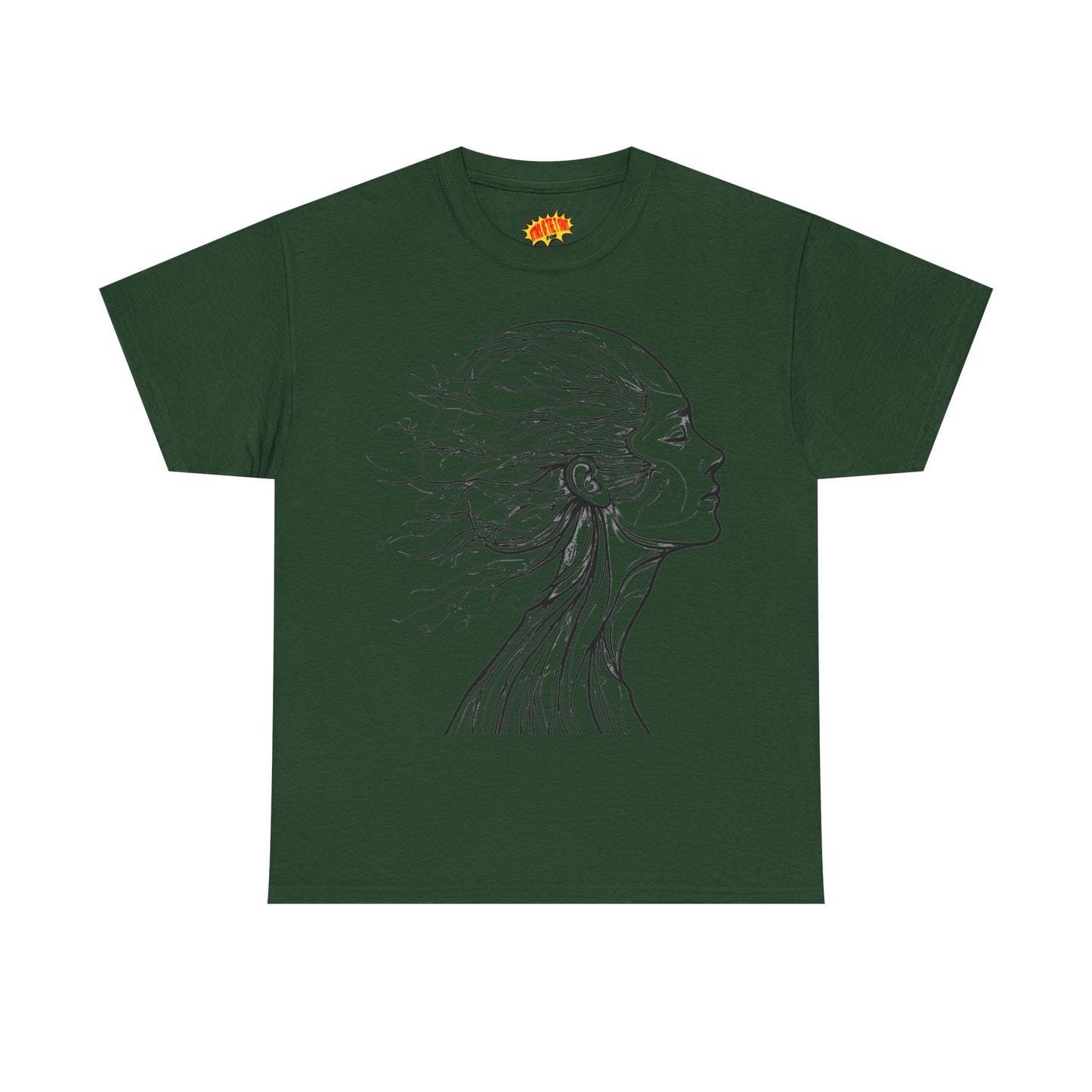 Flowing Line Drawing Face Graphic Art Tee Shirt *Multiple Colors*