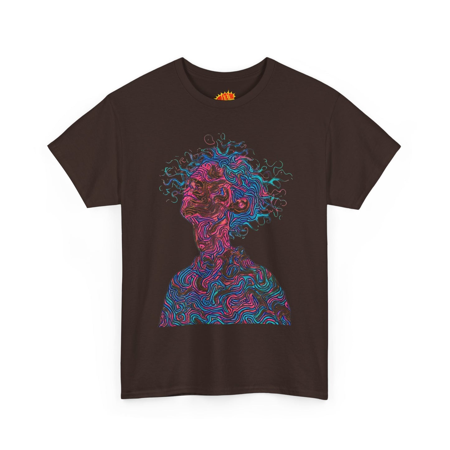 Line Drawing Multicolor Human Graphic Art Tee Shirt *Multiple Colors*