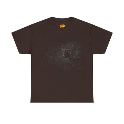 Line Drawing Portrait Graphic Musical Art Tee Shirt
