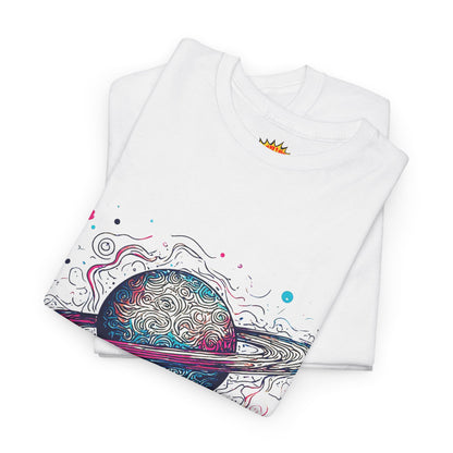 Ringed Planet Space Art Graphic Tee Shirt