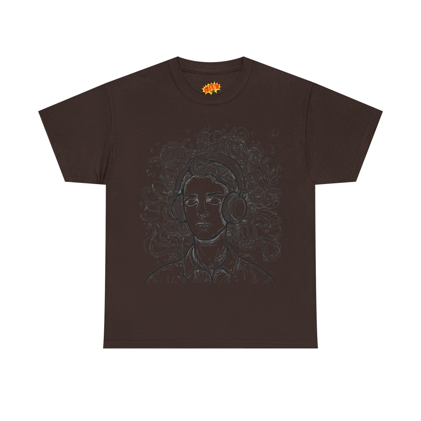 Line Drawing Portrait Graphic Music Art Tee Shirt *Multiple Colors*
