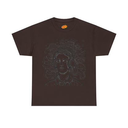 Line Drawing Portrait Graphic Music Art Tee Shirt