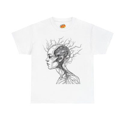 Anatomy Line Drawing Face Graphic Art Tee Shirt