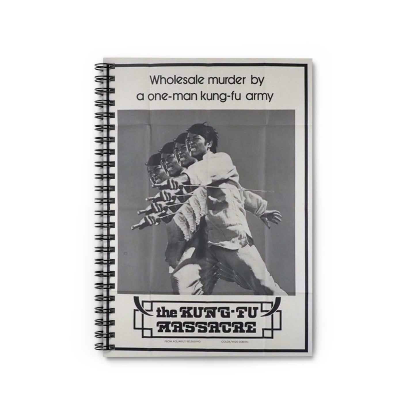 The Kung-Fu Massacre - Vintage Movie Poster Notebook