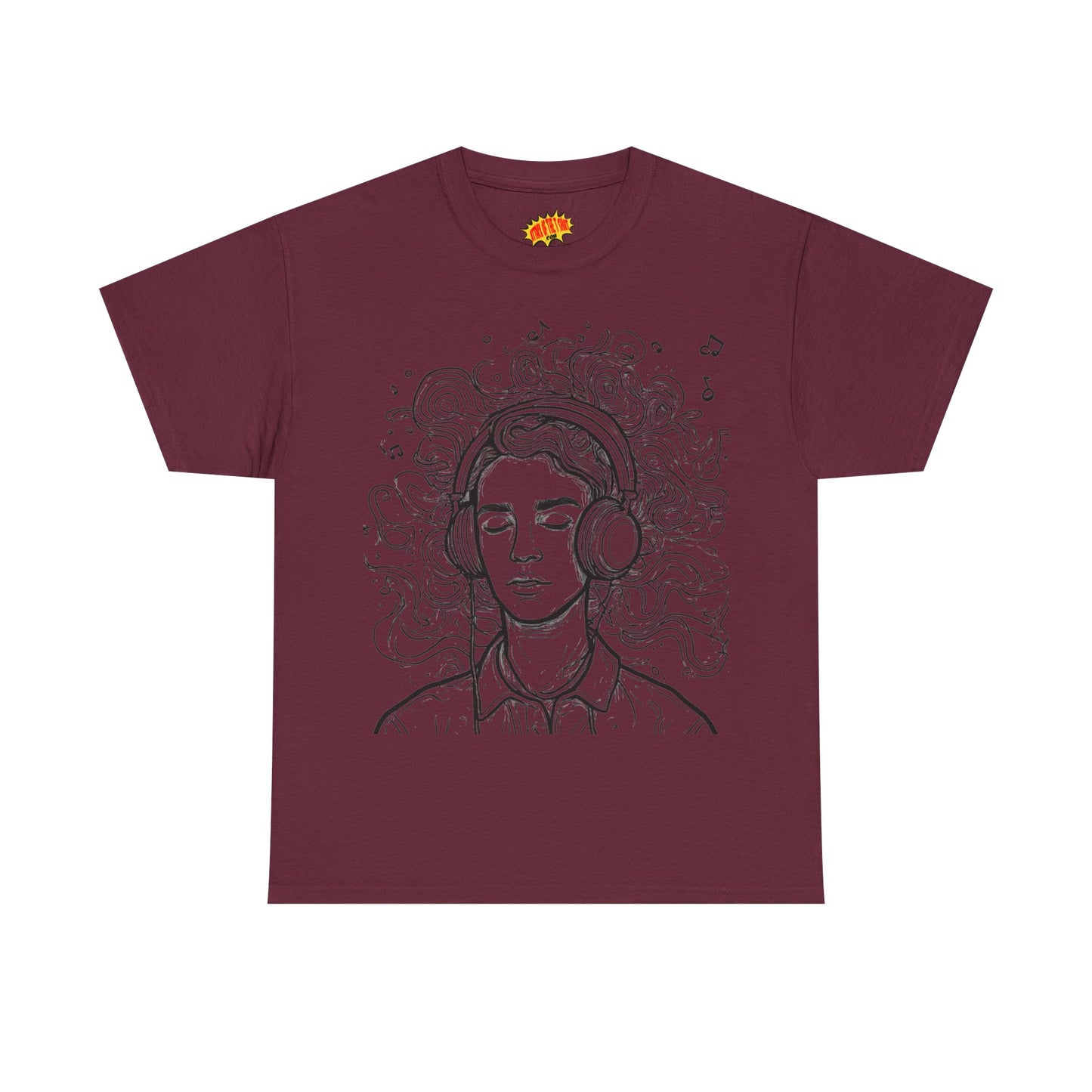 Line Drawing Portrait Graphic Music Art Tee Shirt *Multiple Colors*