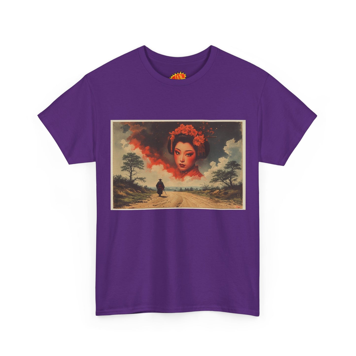 Samurai w/Cloud Geisha Woman T-Shirt *Multiple Colors*