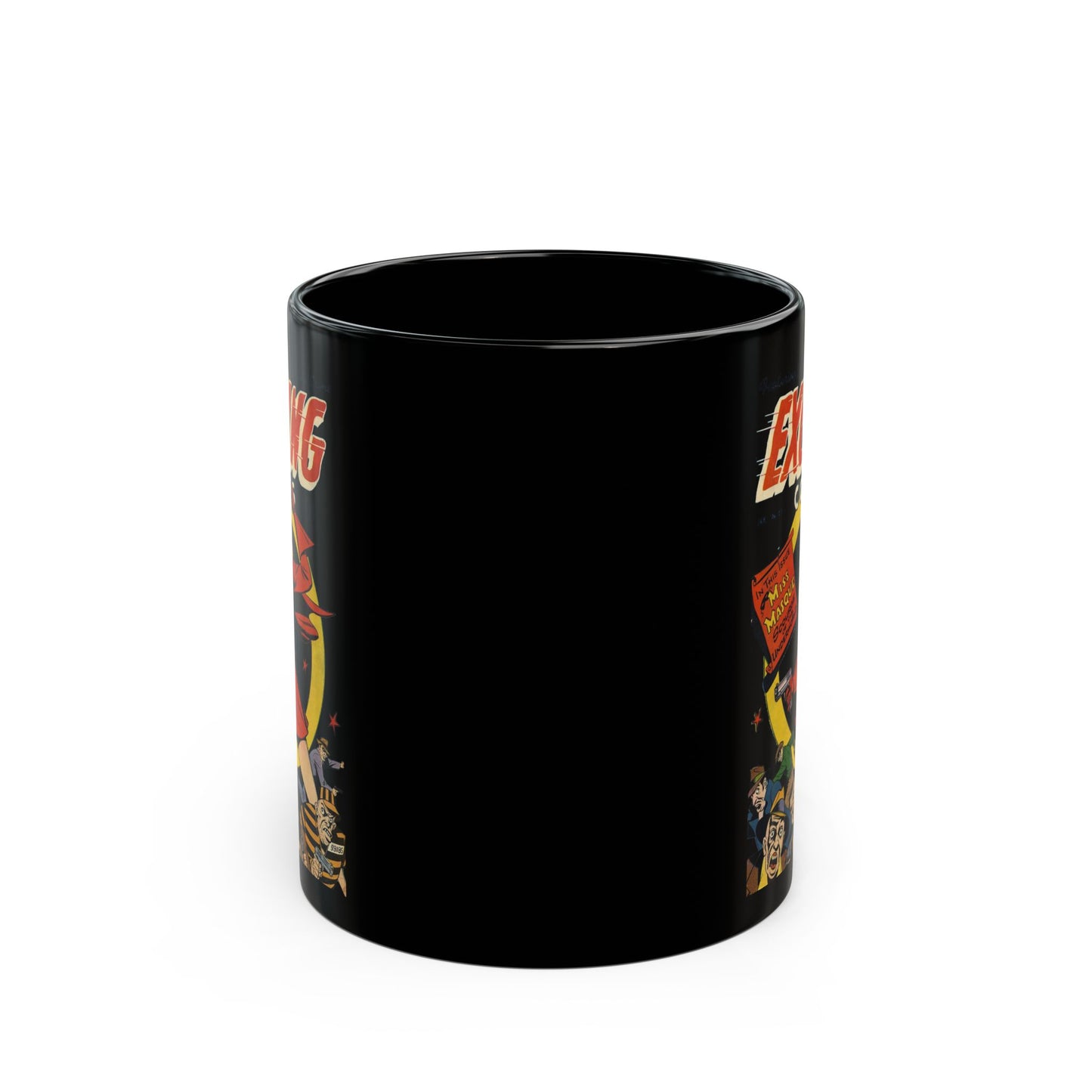 Exciting Comics #53 feat. Miss Masque Black Coffee Mug (11oz, 15oz)