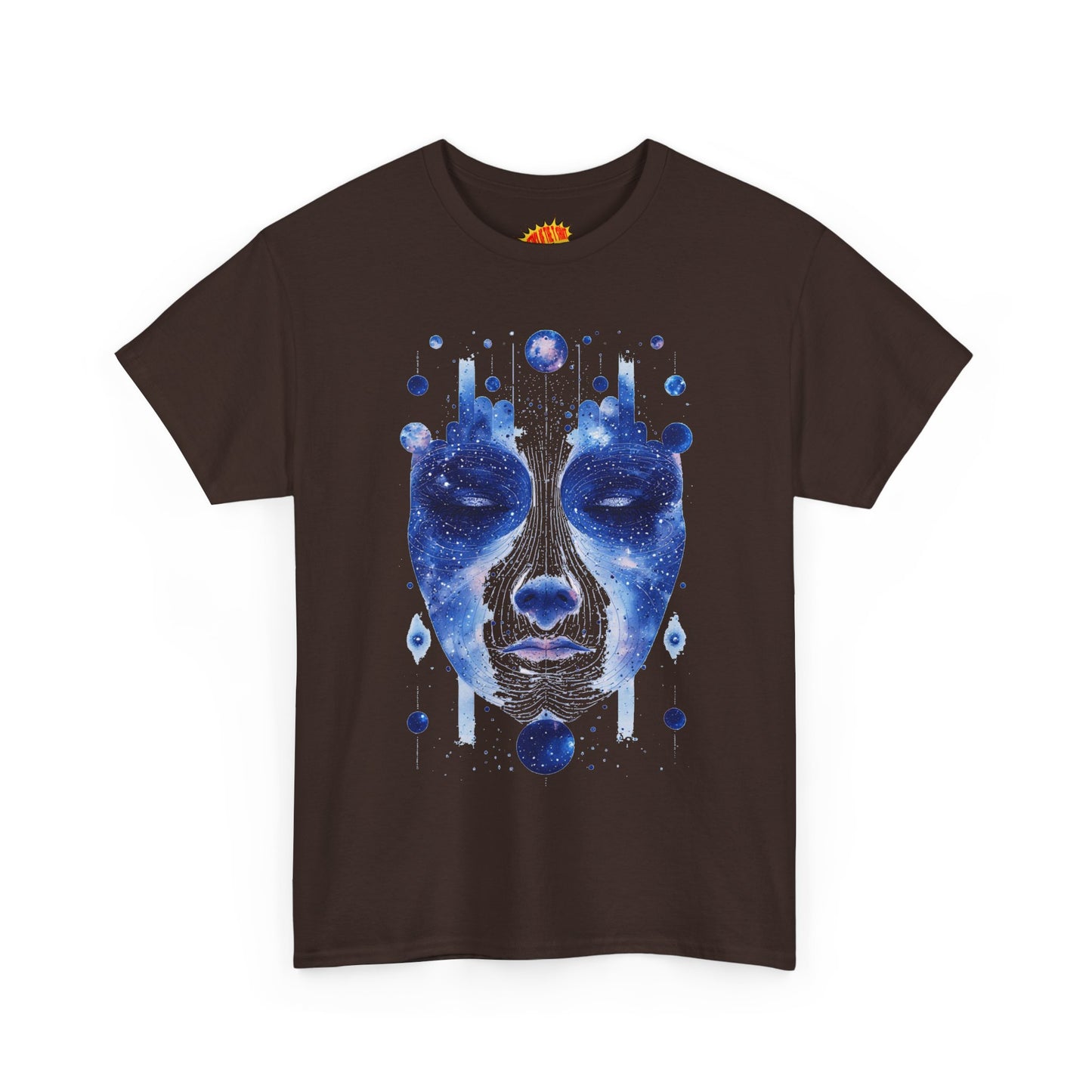 Cosmic Face Galaxy Graphic Space Art Tee Shirt *Multiple Colors*