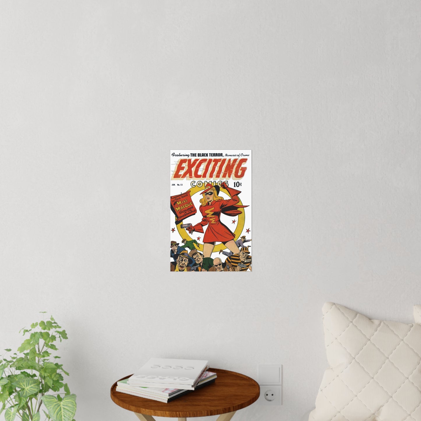 Exciting Comics #53 feat. Miss Masque Wall Decal *Many Sizes Available*