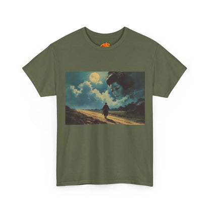 Samurai w/Night Sky Geisha Woman T-Shirt