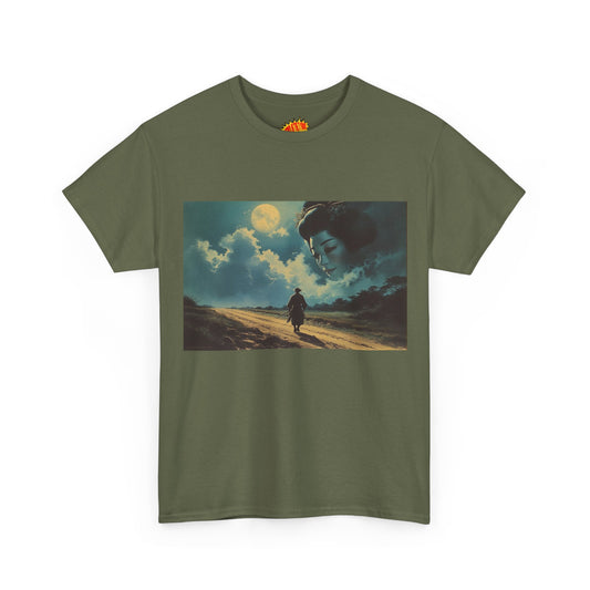 Samurai w/Night Sky Geisha Woman T-Shirt *Multiple Colors*