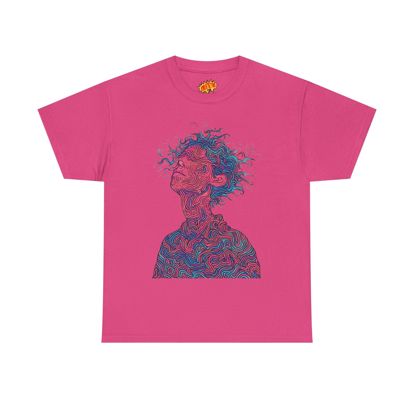 Line Drawing Multicolor Human Graphic Art Tee Shirt *Multiple Colors*