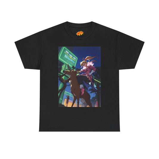 Anime Girl Deer Rider T-Shirt *Multiple Colors*