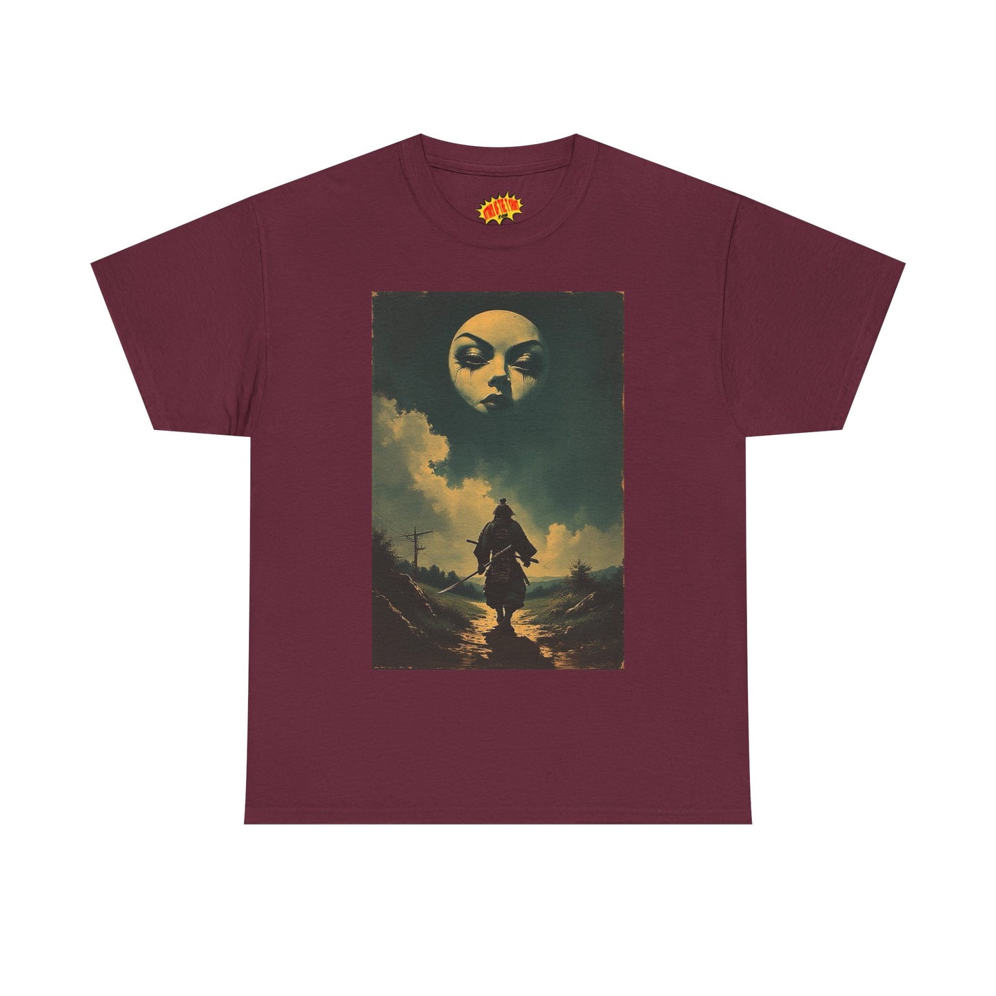 Walking Samurai w/Full Moon Face T-Shirt *Multiple Colors*