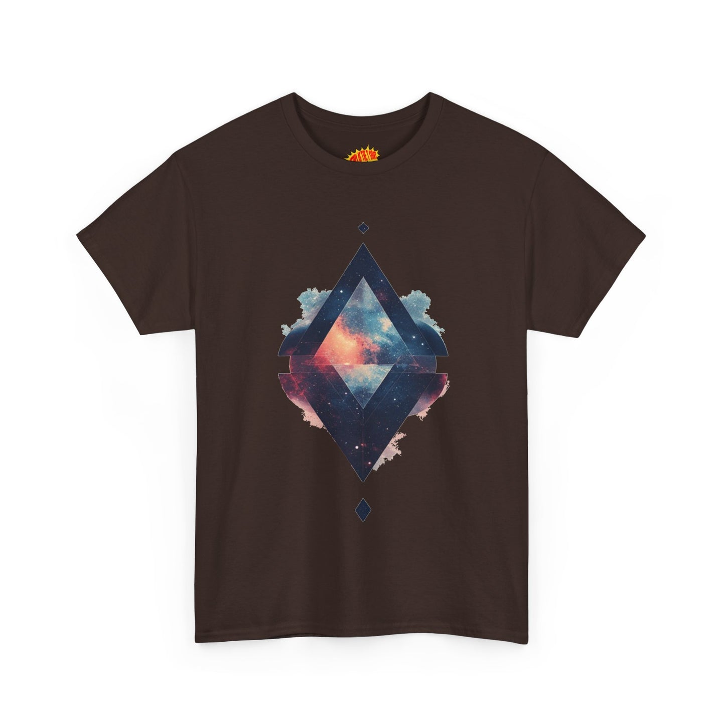 Split Diamond Shape Nebula Graphic Space Art Tee Shirt *Multiple Colors*