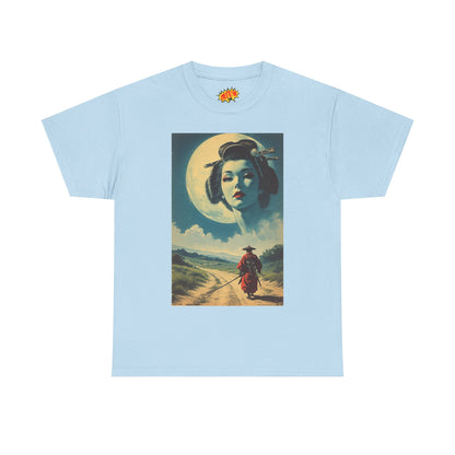 Travelling Samurai w/Moon Geisha Woman T-Shirt