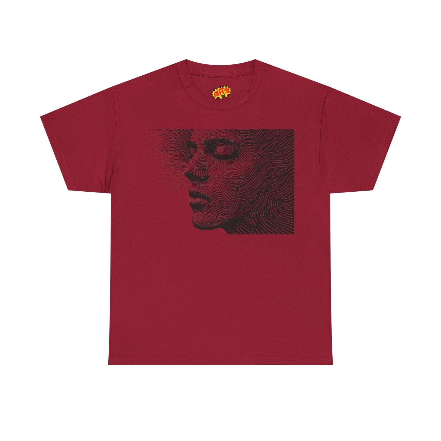 Face Line Drawing Portrait Graphic Art Tee Shirt *Multiple Colors*