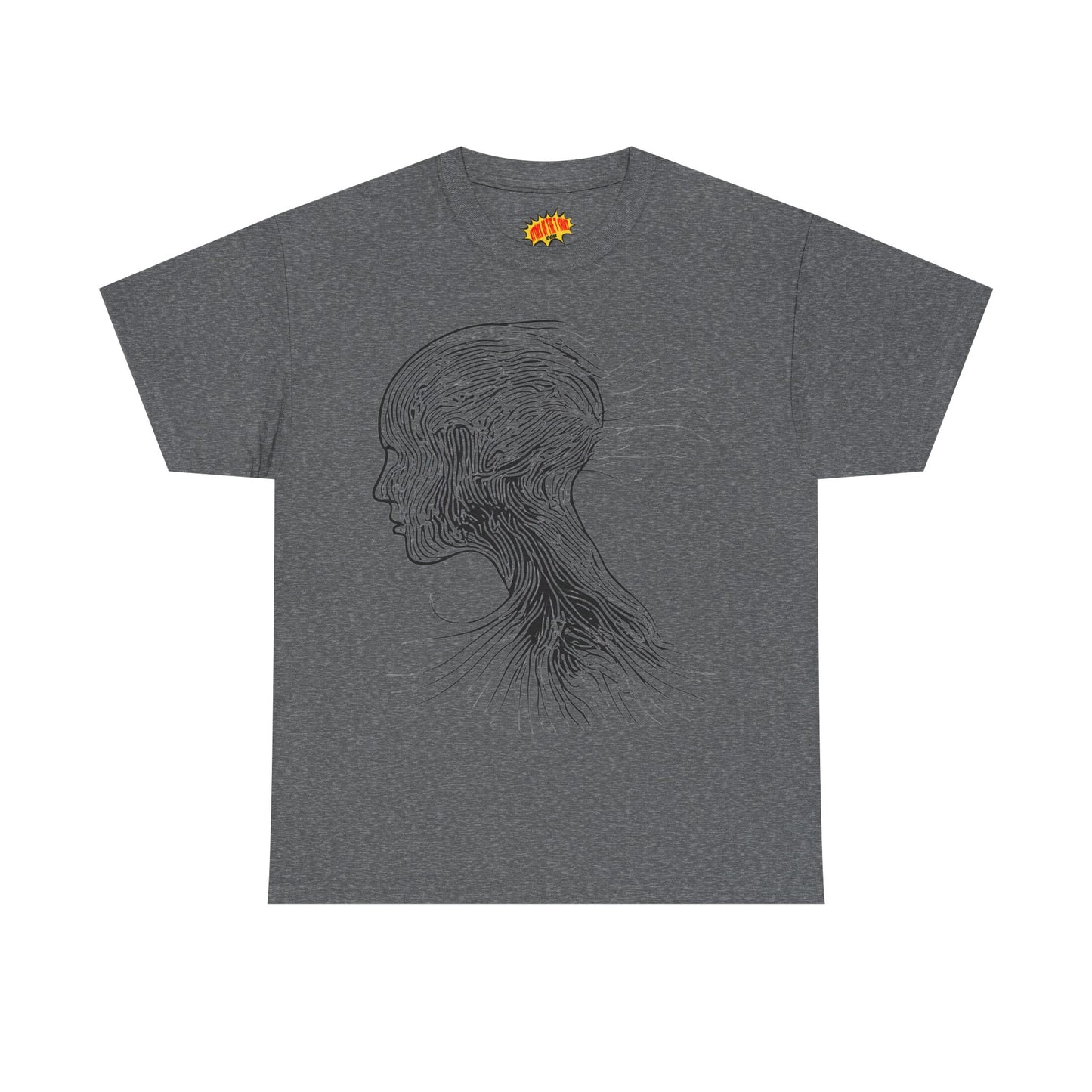 Face Silhouette Line Drawing Graphic Art Tee Shirt *Multiple Colors*