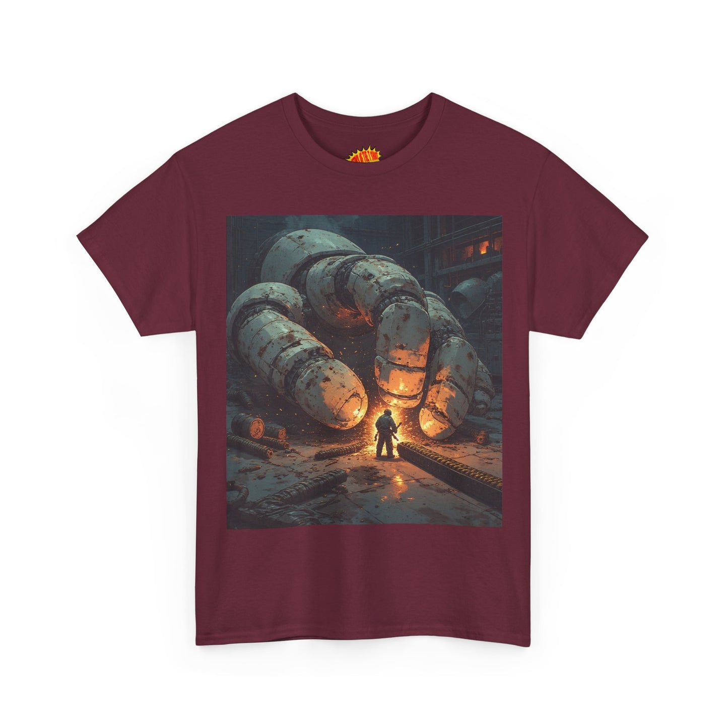 Anime Factory Welder w/Giant Robot Mech Hand T-Shirt *Multiple Colors*