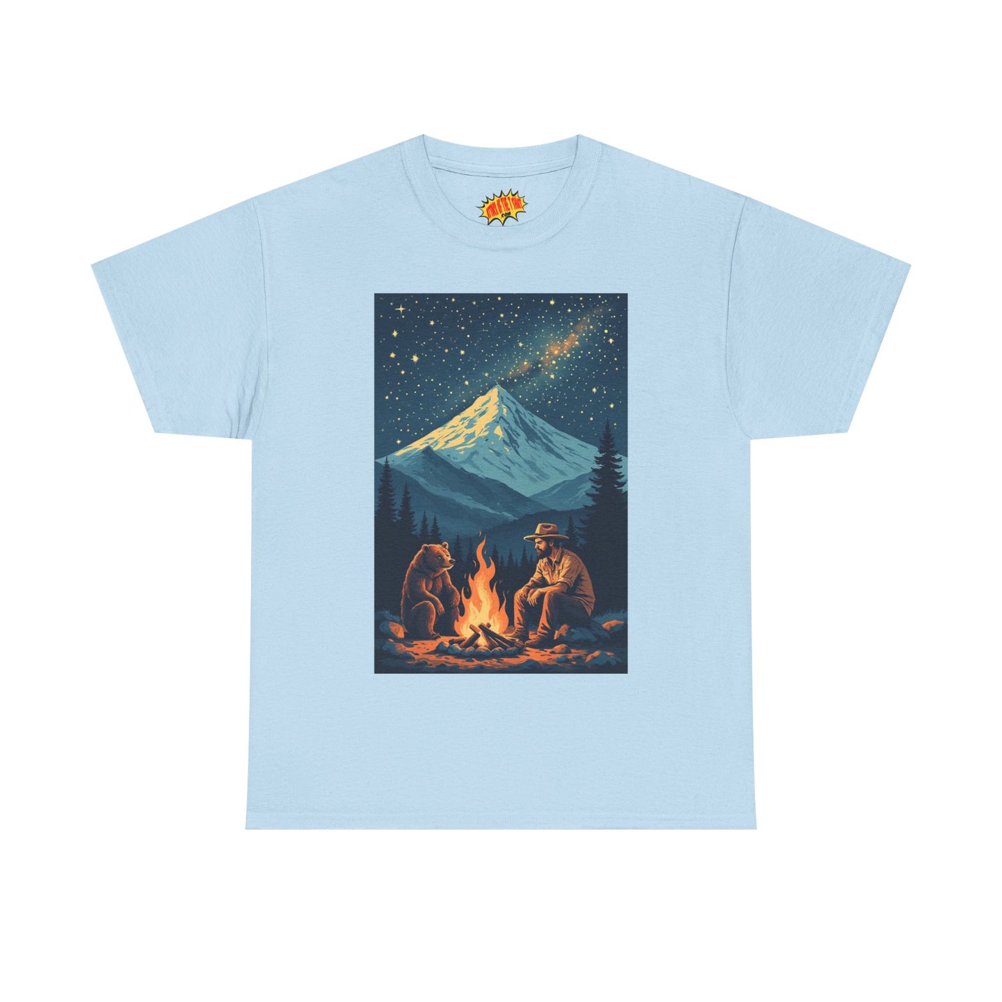 Mountain Man w/Bear Campfire T-Shirt *Multiple Colors*