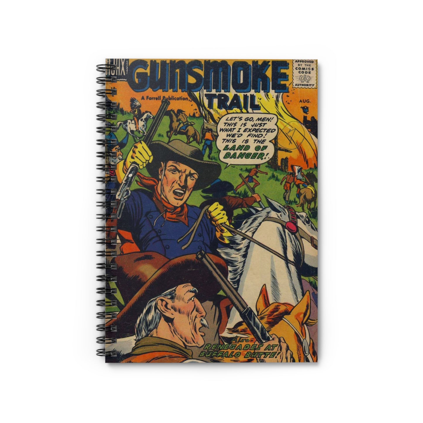 Gunsmoke Trail August Comic Cover Notebook