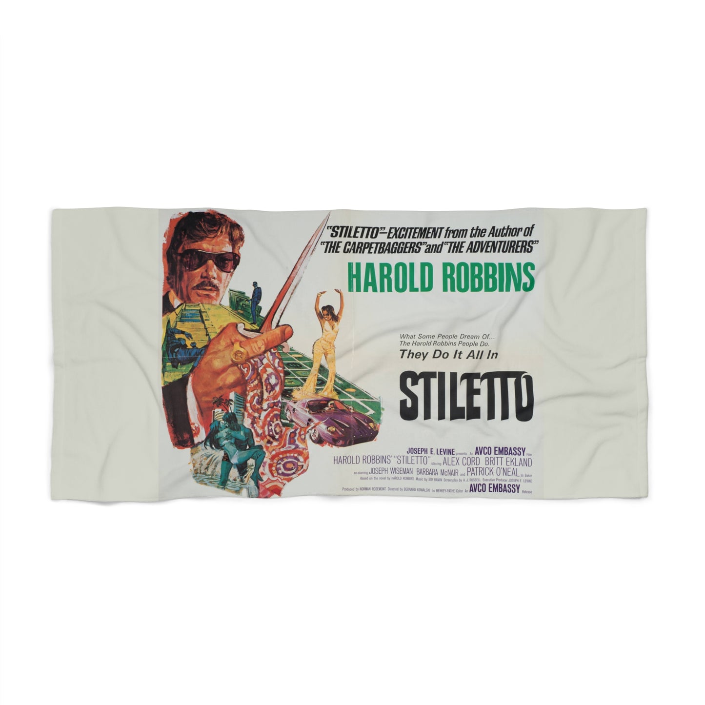 Stiletto Retro Movie Poster Print Vintage Style Beach Towel 2 Sizes