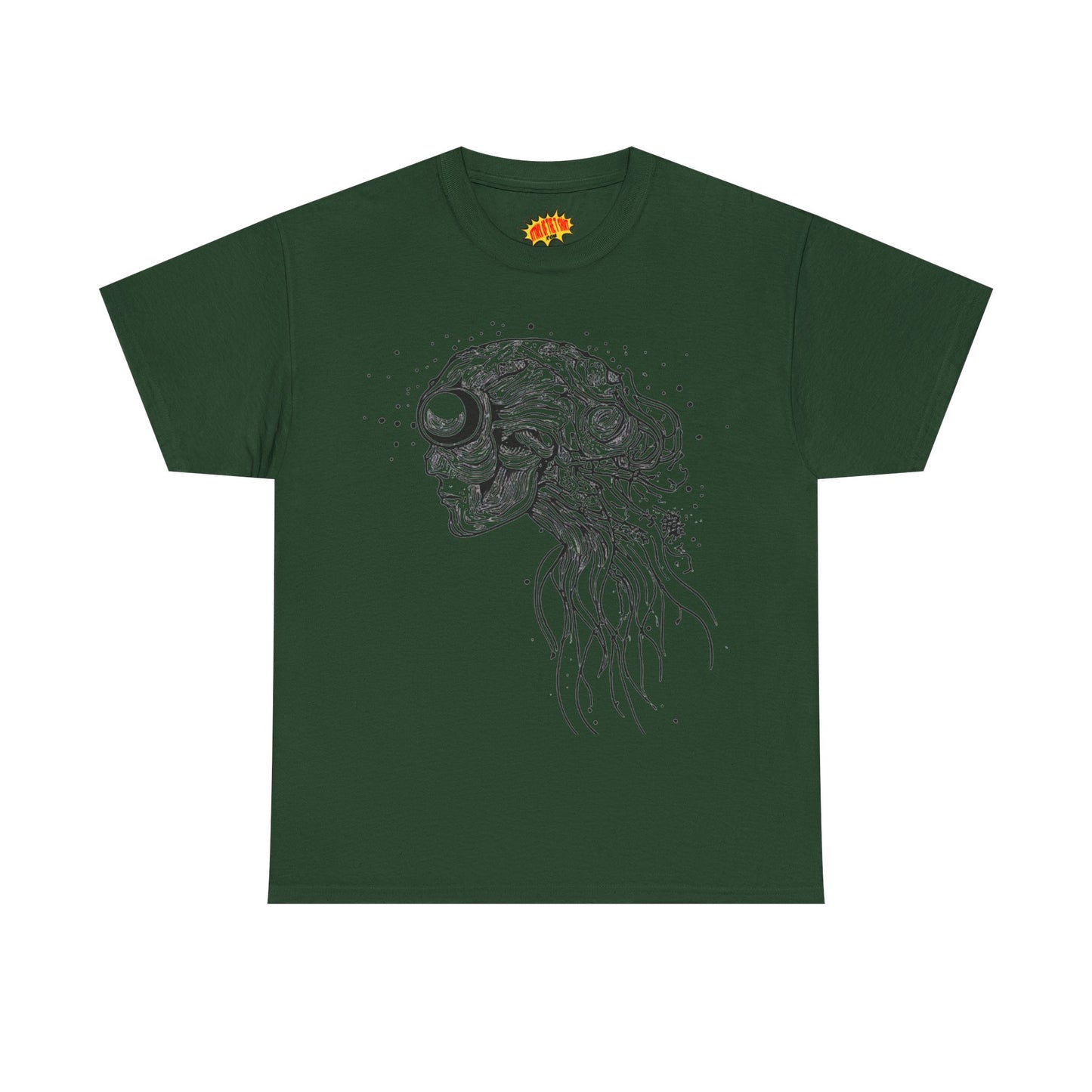 Humanoid Line Drawing Face Graphic Art Tee Shirt *Multiple Colors*