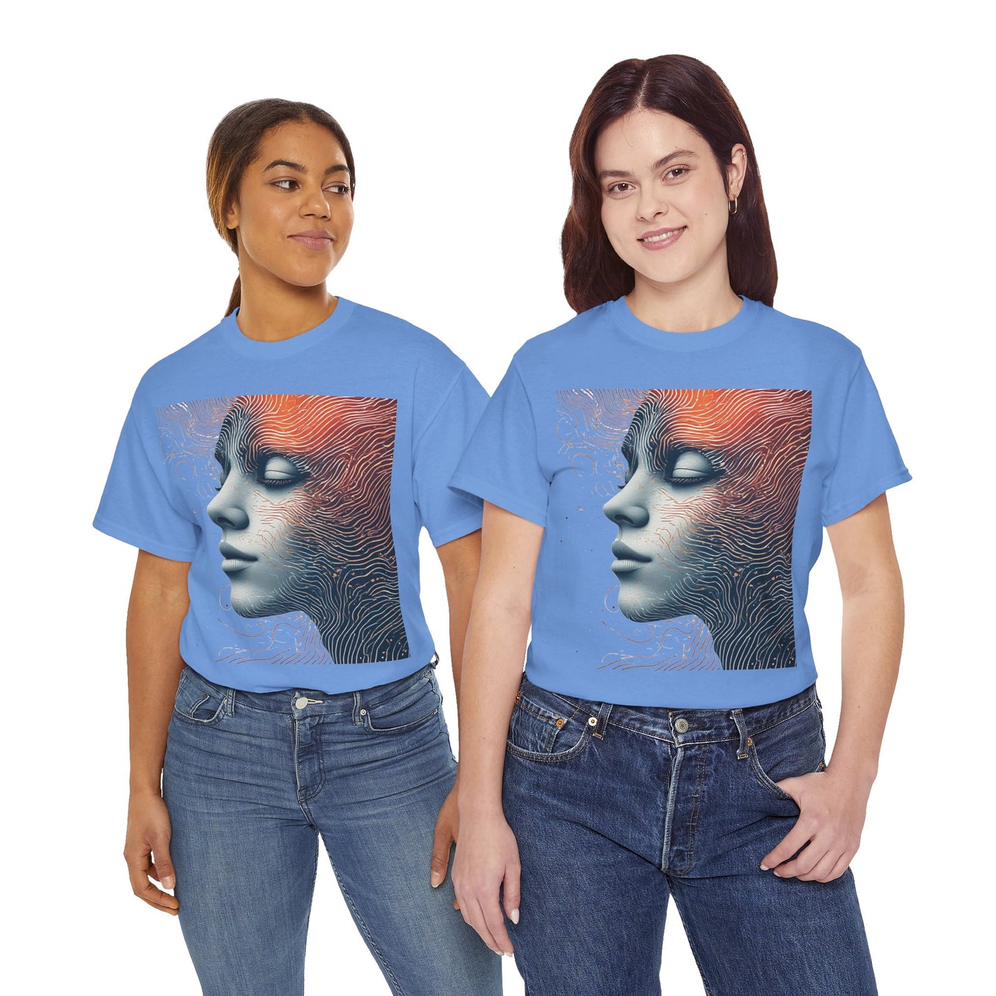 Graphic Art Face Tee Shirt *Multiple Colors*
