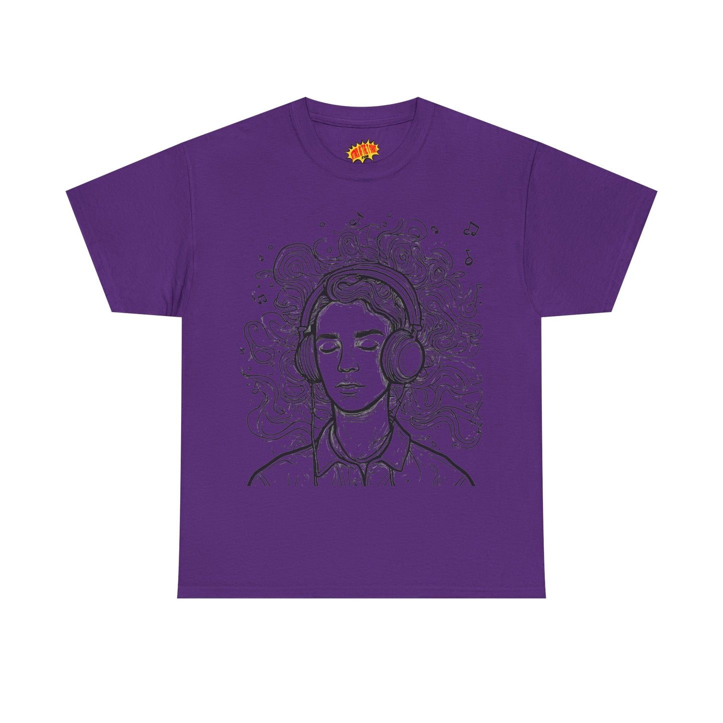 Line Drawing Portrait Graphic Music Art Tee Shirt *Multiple Colors*