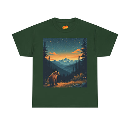 Mountain Bear Sunrise Scene T-Shirt