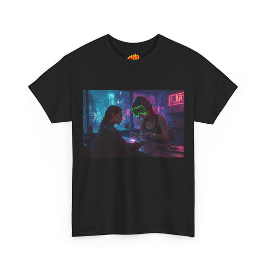 Cyberpunk Women Shop Scene T-Shirt *Multiple Colors*