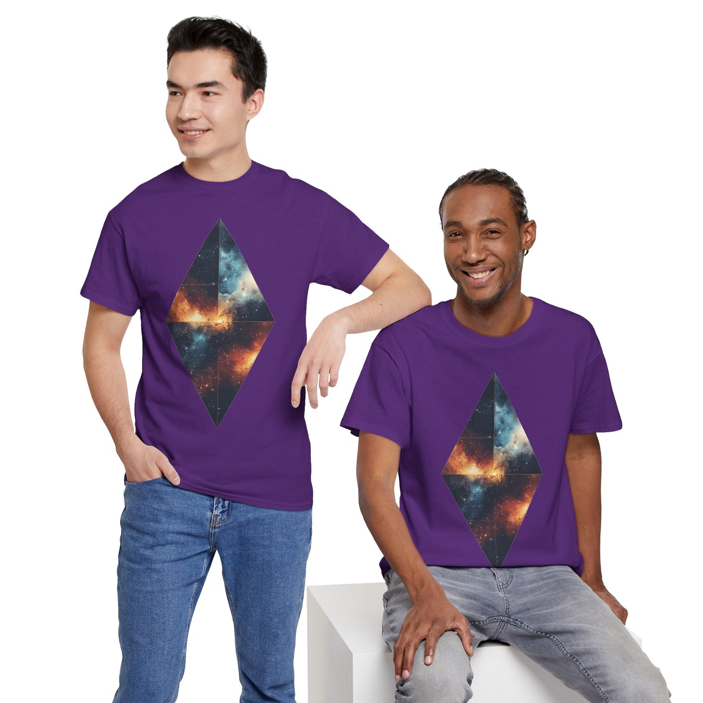Diamond Shape Nebula Graphic Space Art Tee Shirt *Multiple Colors*