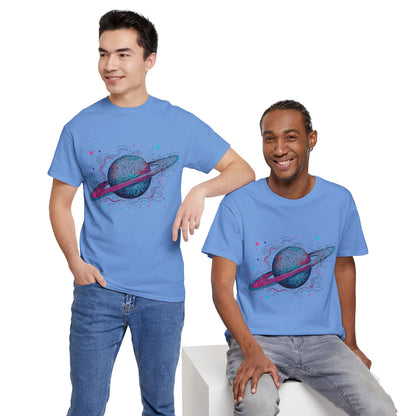 Ringed Planet Space Art Graphic Tee Shirt