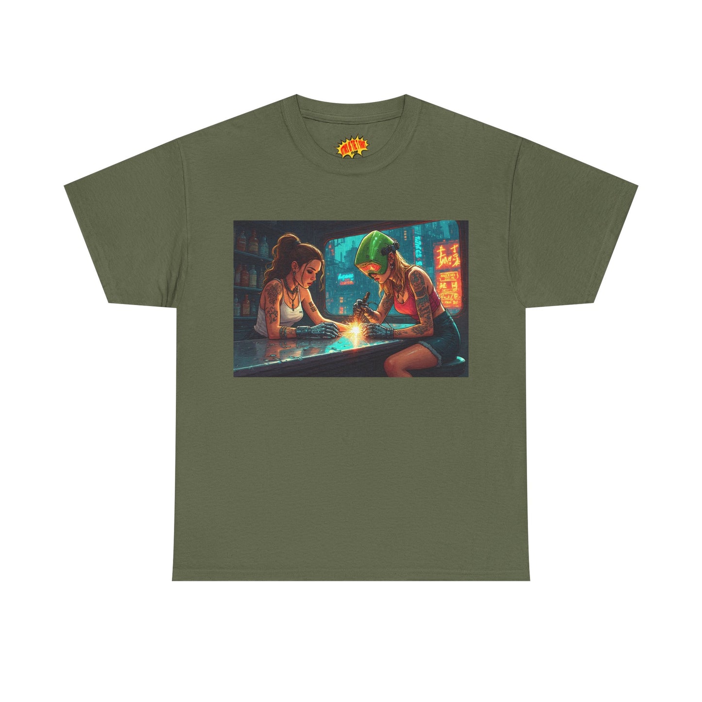 Cyberpunk Robot Hand Repair Scene T-Shirt *Multiple Colors*