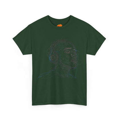 Line Drawing Portrait Graphic Music Art Tee Shirt