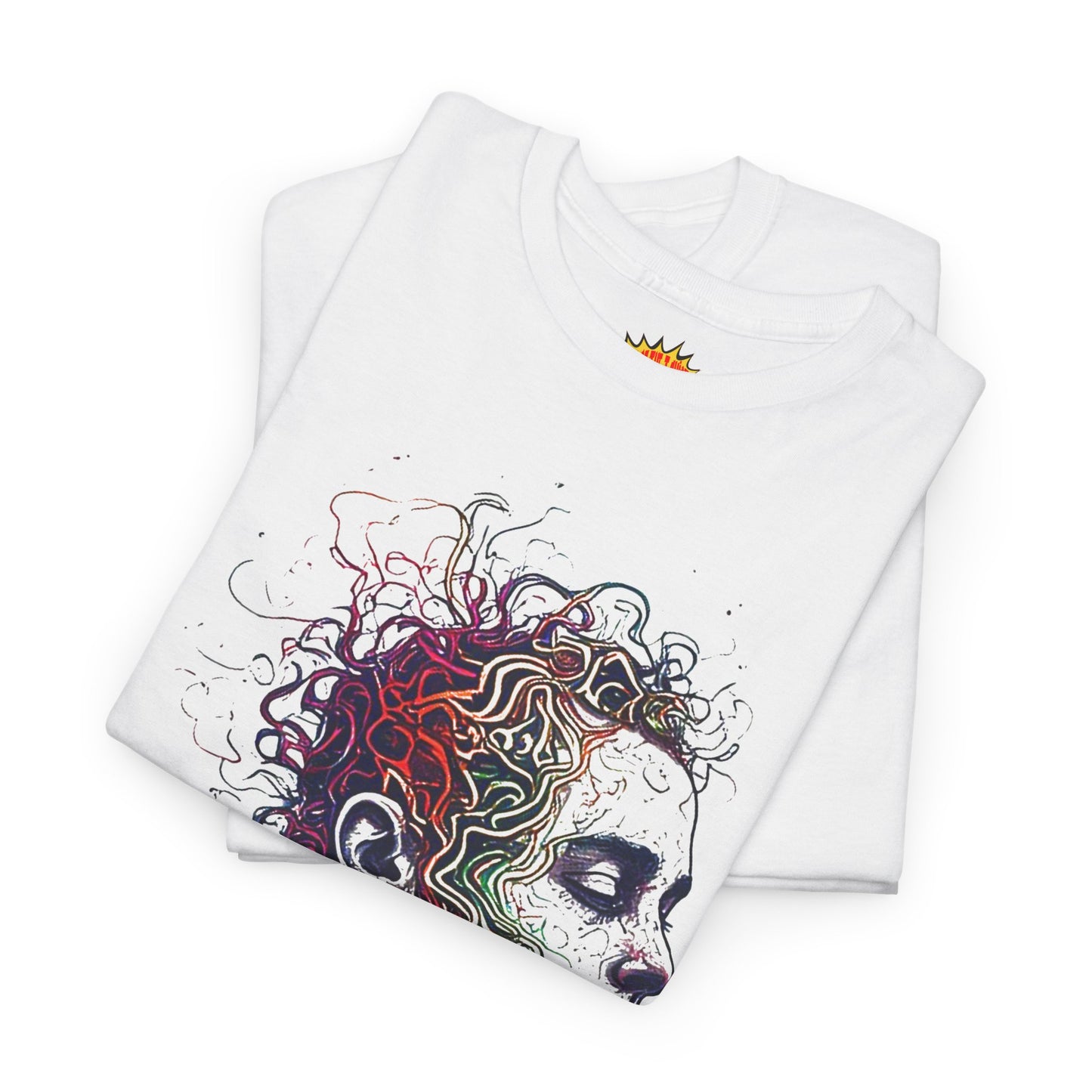 Multicolor Line Drawing Human Graphic Art Tee Shirt *Multiple Colors*