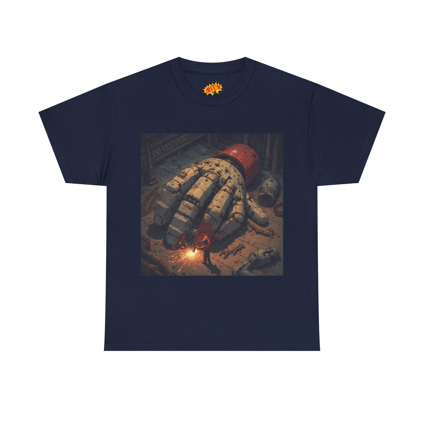 Anime Mech Factory Welder w/Giant Robot Hand T-Shirt *Multiple Colors*
