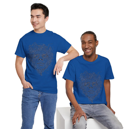 Human Face Line Drawing Graphic Art Tee Shirt