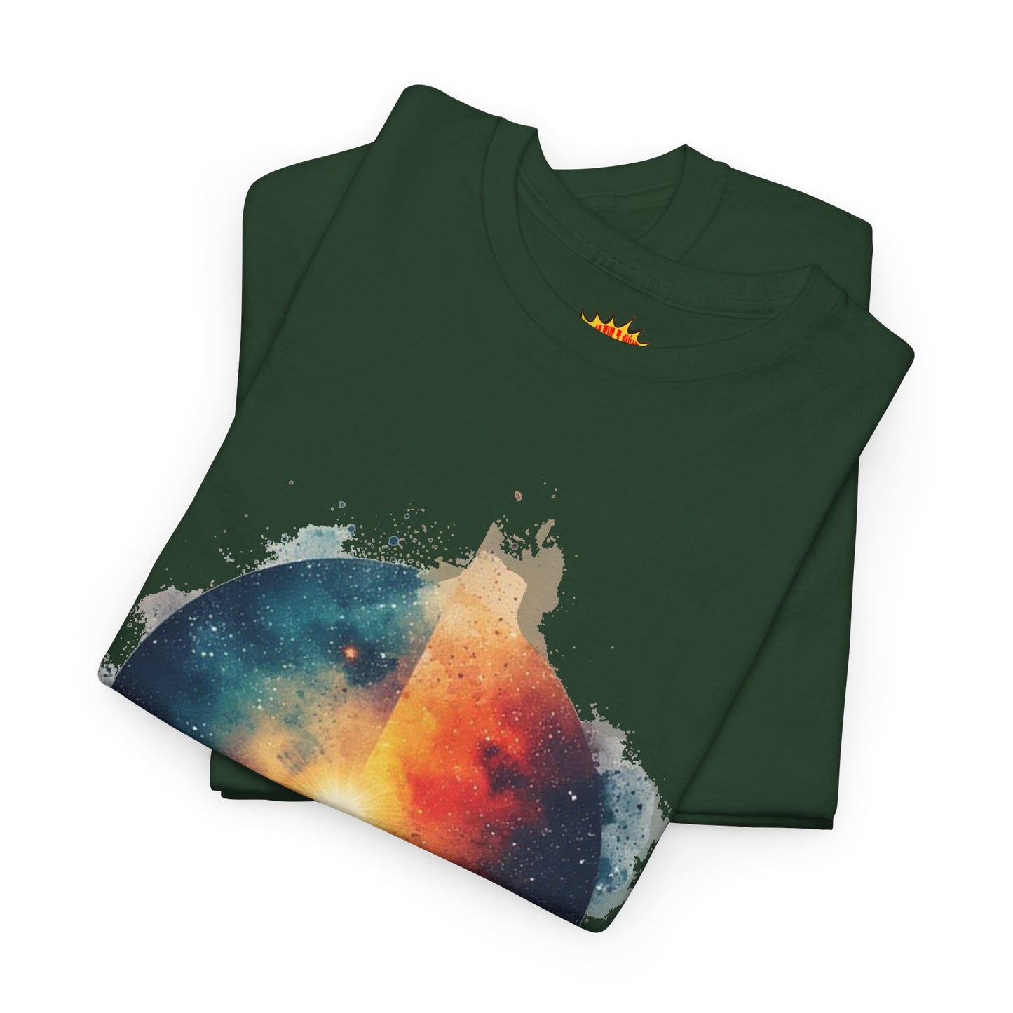 Round Galaxy w/Nebula Graphic Art Tee Shirt *Multiple Colors*