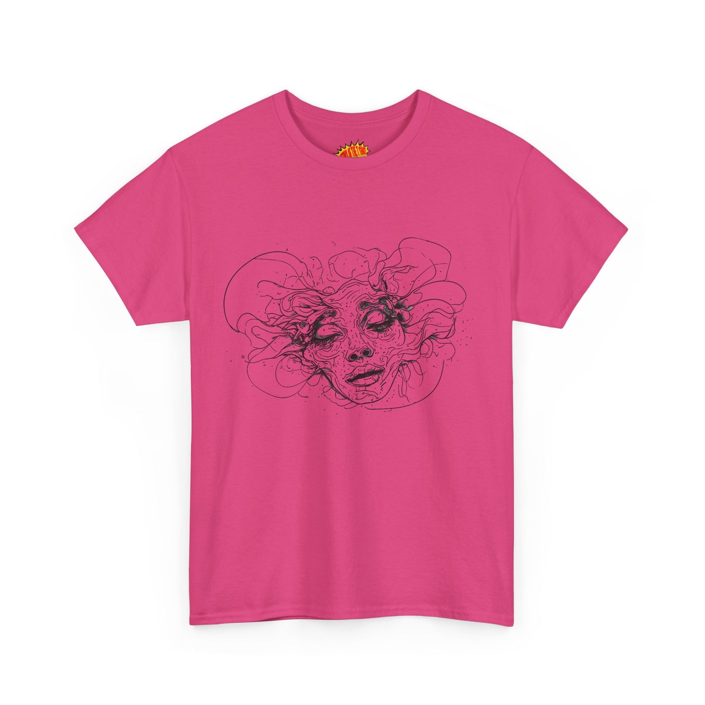 Abstract Face Line Drawing Graphic Art Tee Shirt *Multiple Colors*