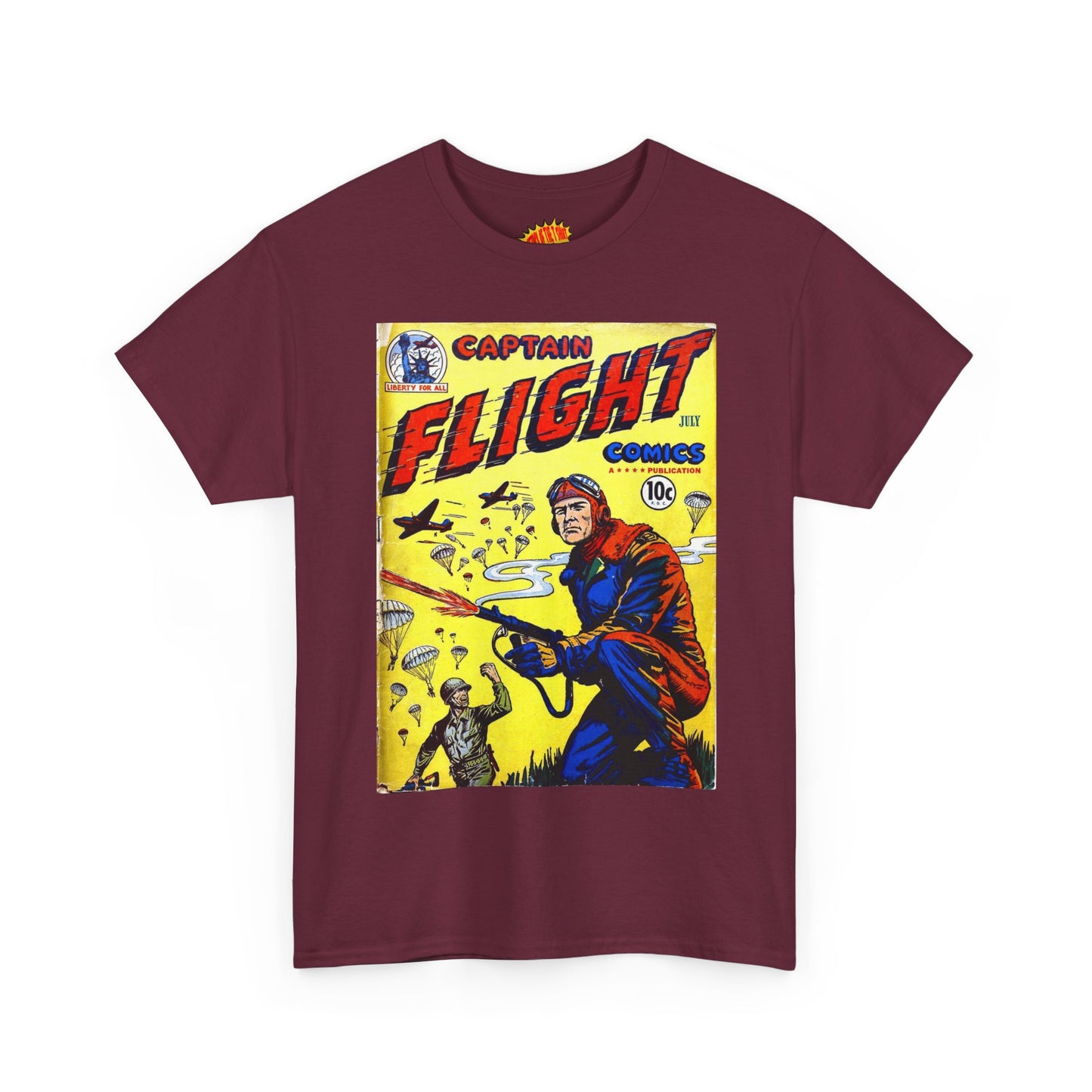 Captain Flight July Comic Tee Shirt *Multiple Colors*