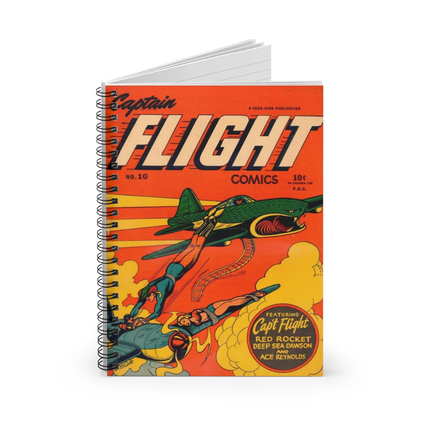 Captain Flight No. 10 Comic Book Cover Notebook