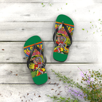 Planet Comics #2 Flip Flops Green *Multiple Sizes Available*