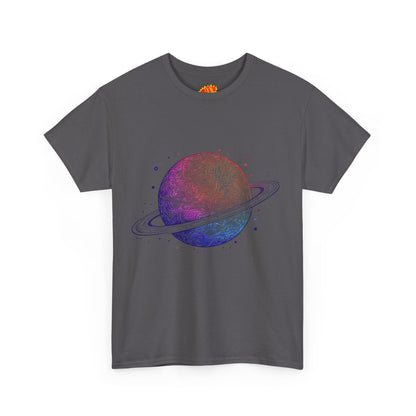 Space Art Ringed Planet Graphic Tee Shirt
