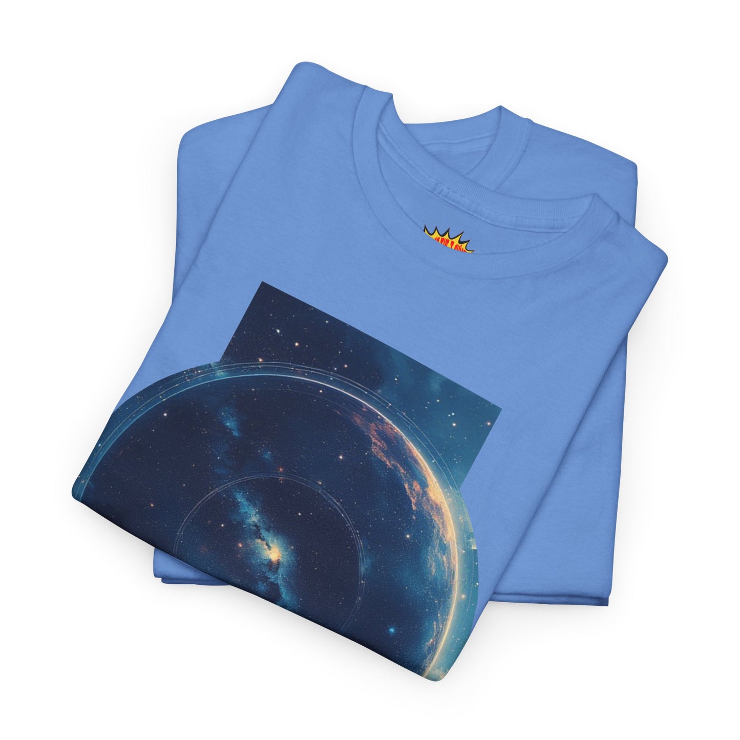 Round Galaxy Space Graphic Art Tee Shirt *Multiple Colors*