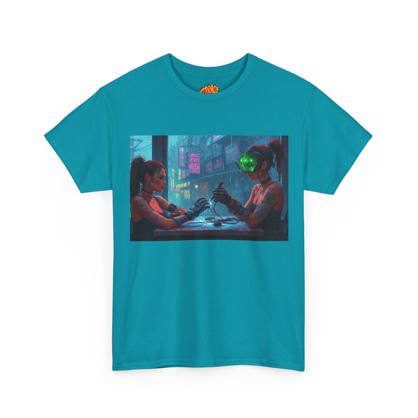 Cyberpunk Nail Salon Scene T-Shirt *Multiple Colors*