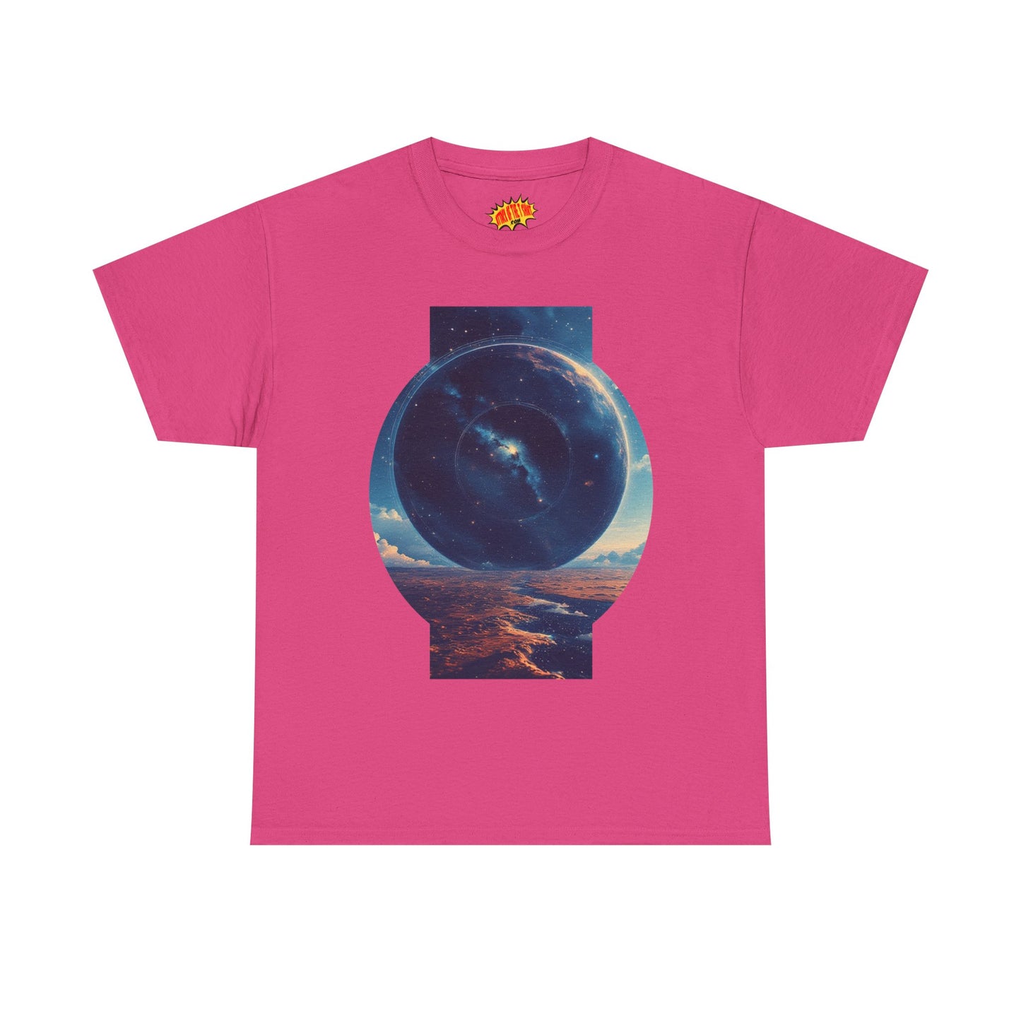 Round Galaxy Space Graphic Art Tee Shirt *Multiple Colors*